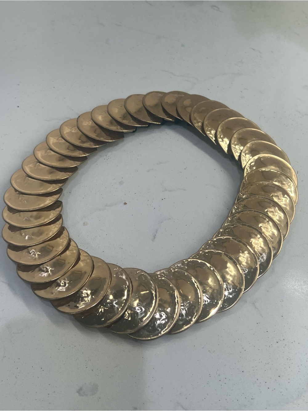 Gold Vintage 1980s Stretch Belt